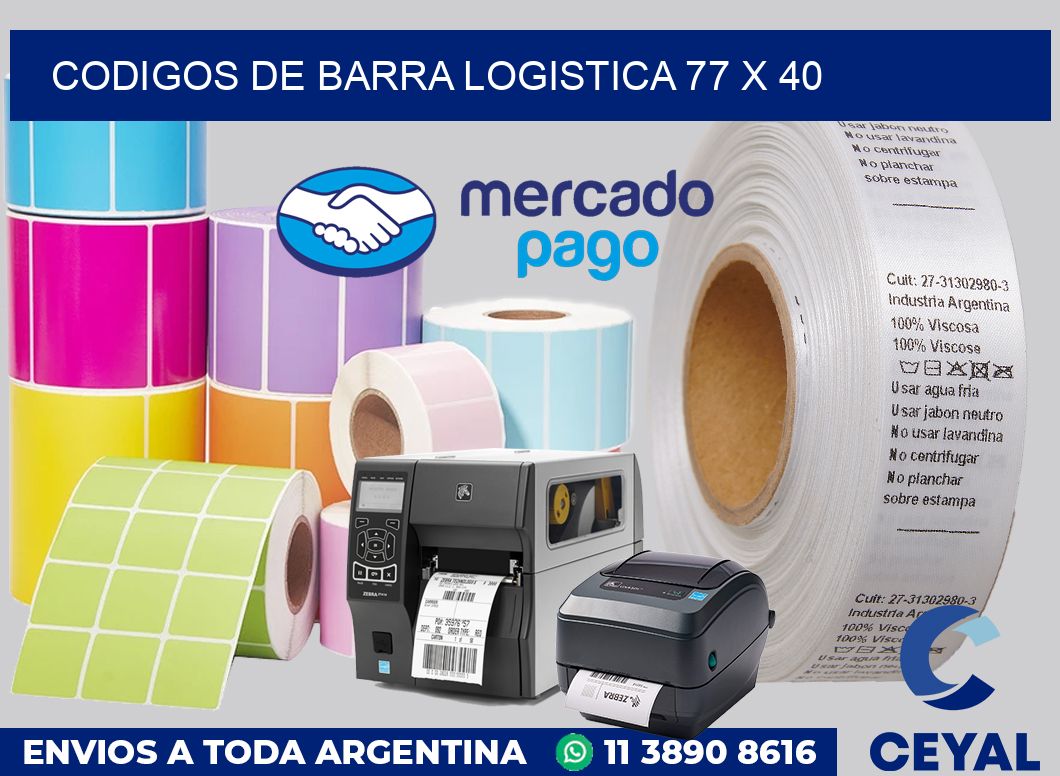 Codigos de barra logistica 77 x 40