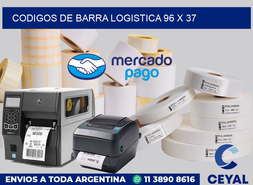 Codigos de barra logistica 96 x 37