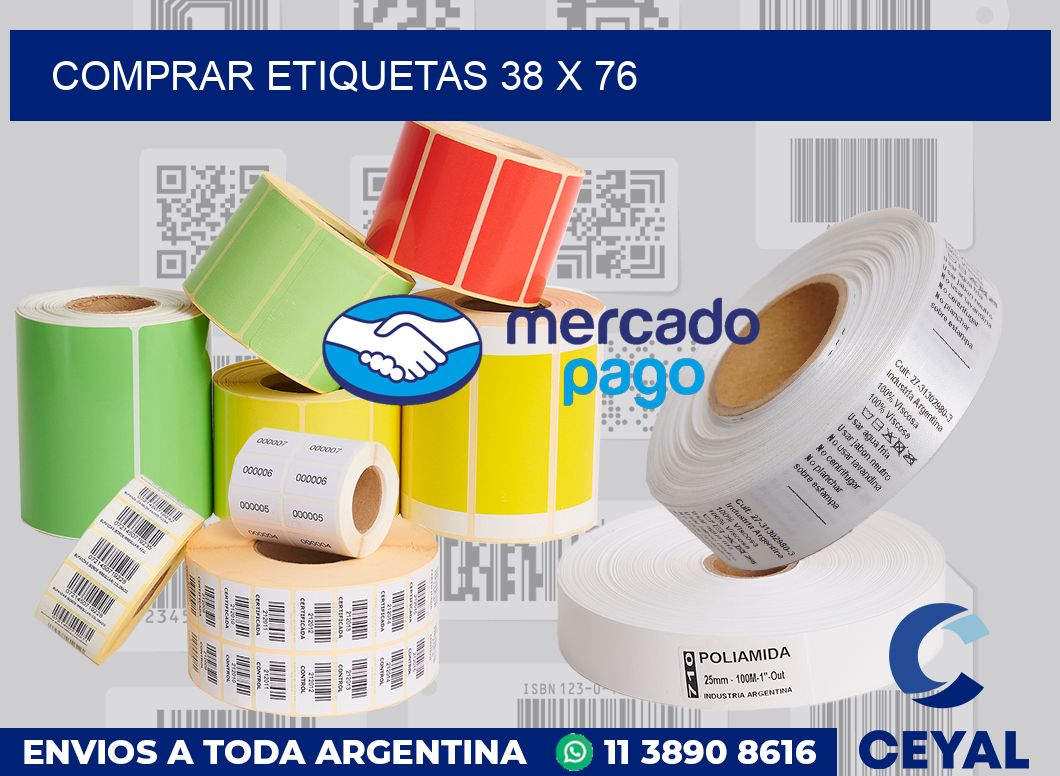 Comprar etiquetas 38 x 76