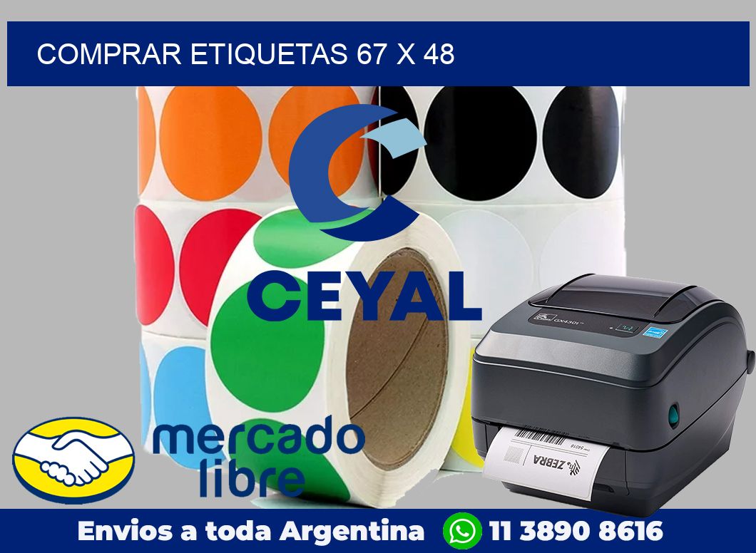 Comprar etiquetas 67 x 48