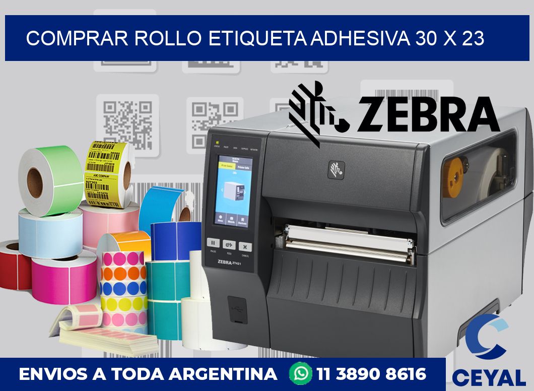 Comprar rollo etiqueta adhesiva 30 x 23