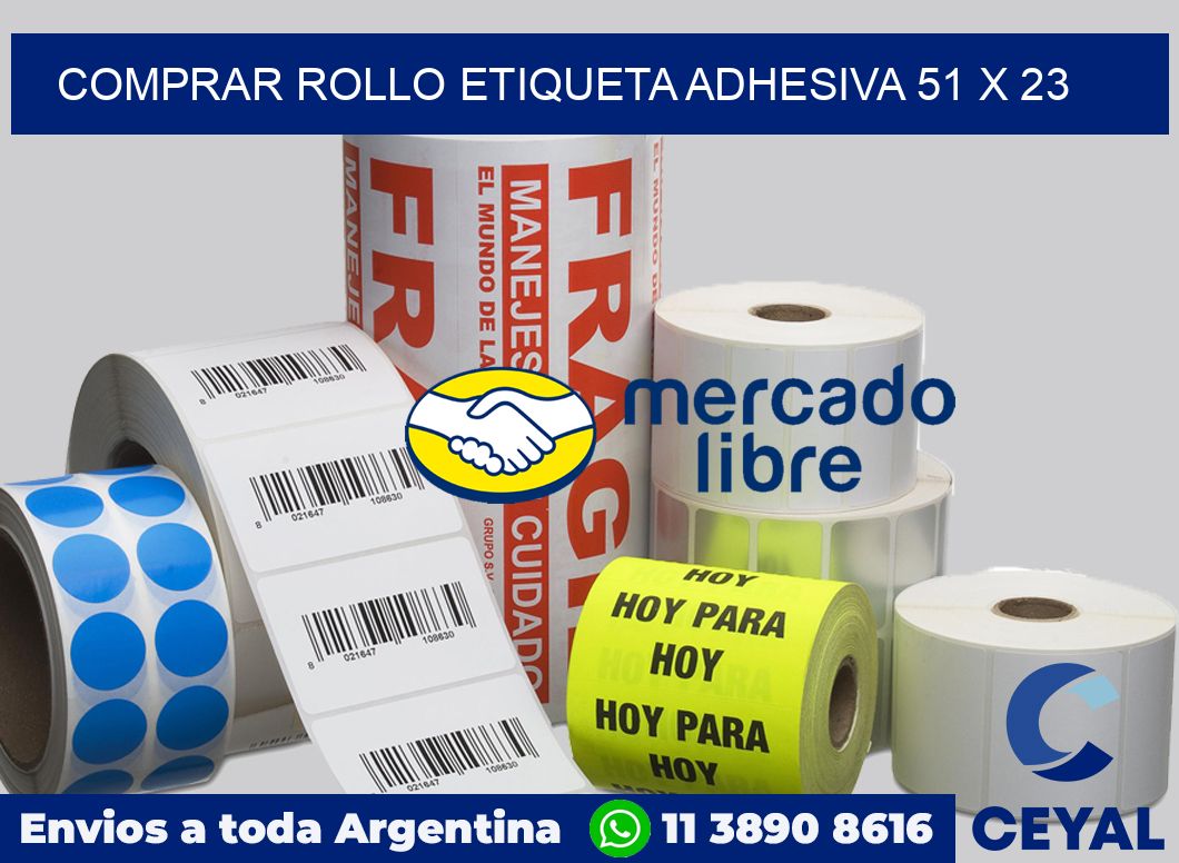 Comprar rollo etiqueta adhesiva 51 x 23