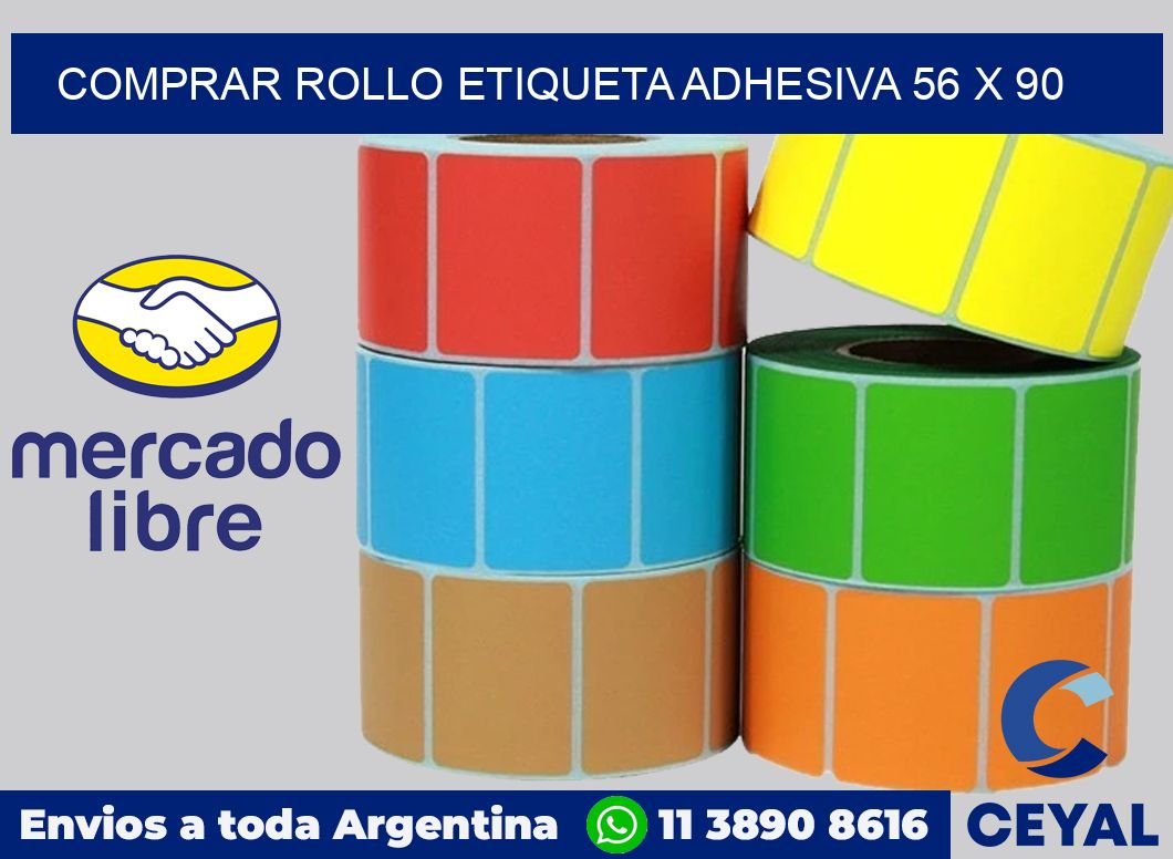 Comprar rollo etiqueta adhesiva 56 x 90