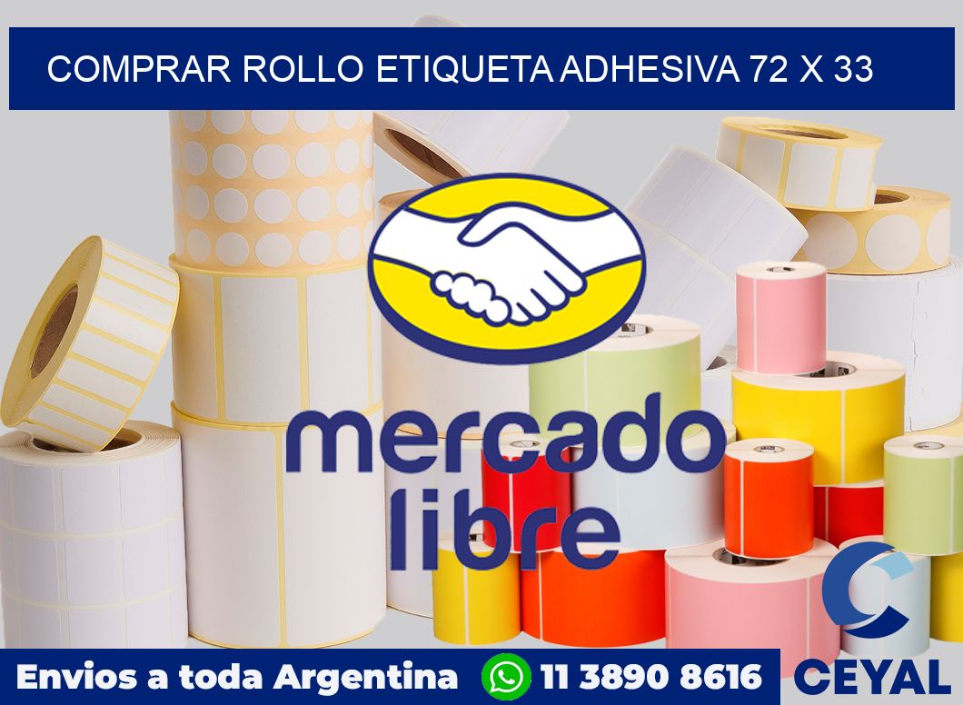 Comprar rollo etiqueta adhesiva 72 x 33