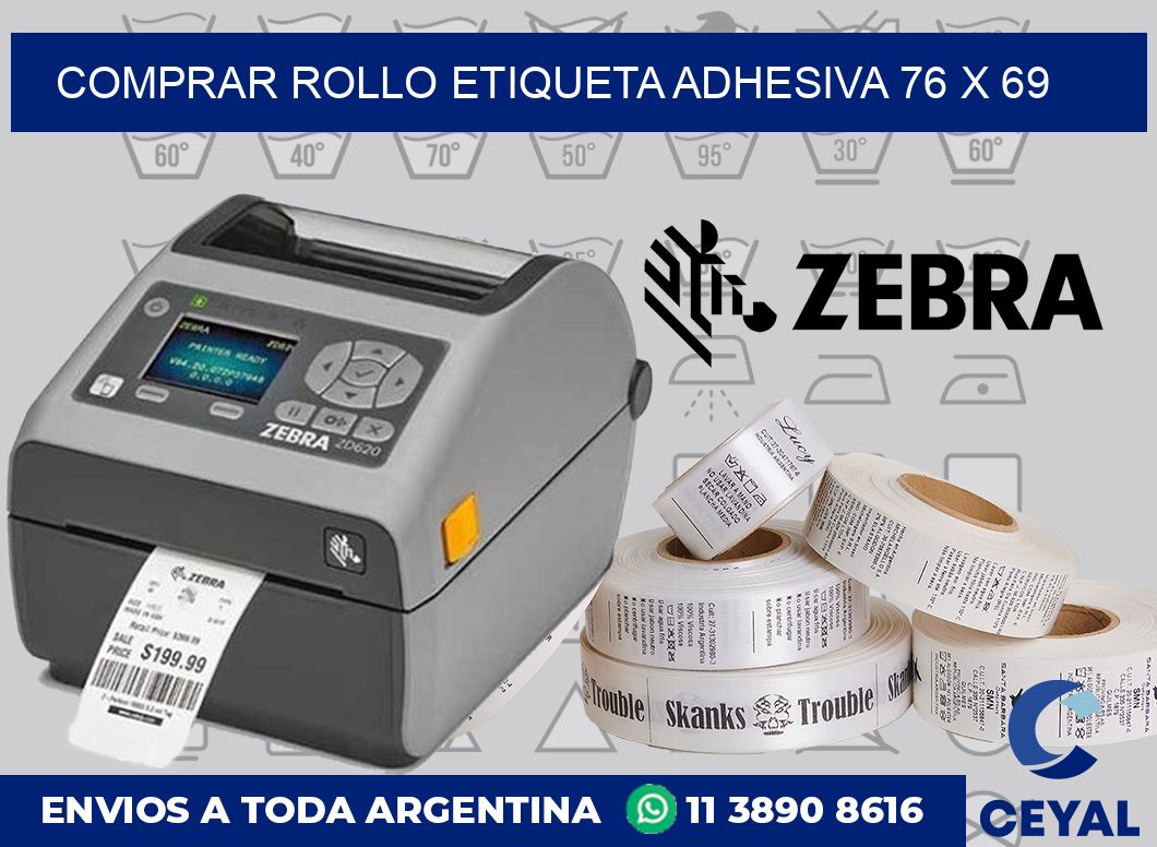 Comprar rollo etiqueta adhesiva 76 x 69