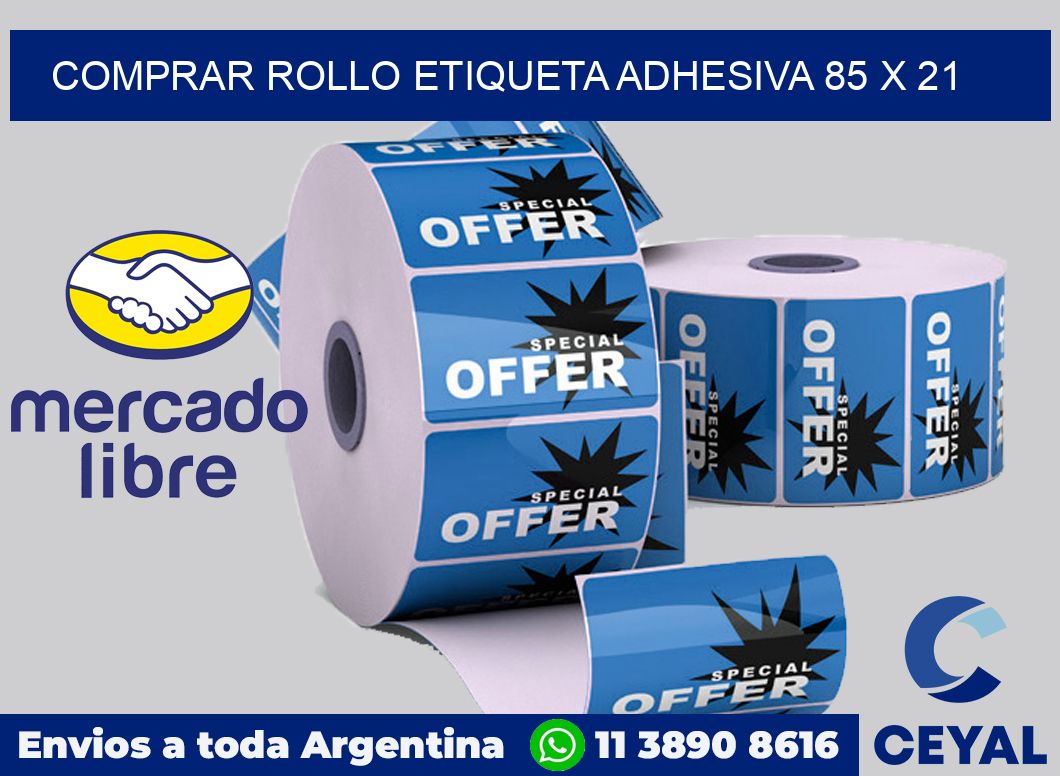 Comprar rollo etiqueta adhesiva 85 x 21