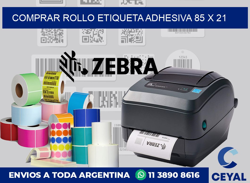 Comprar rollo etiqueta adhesiva 85 x 21