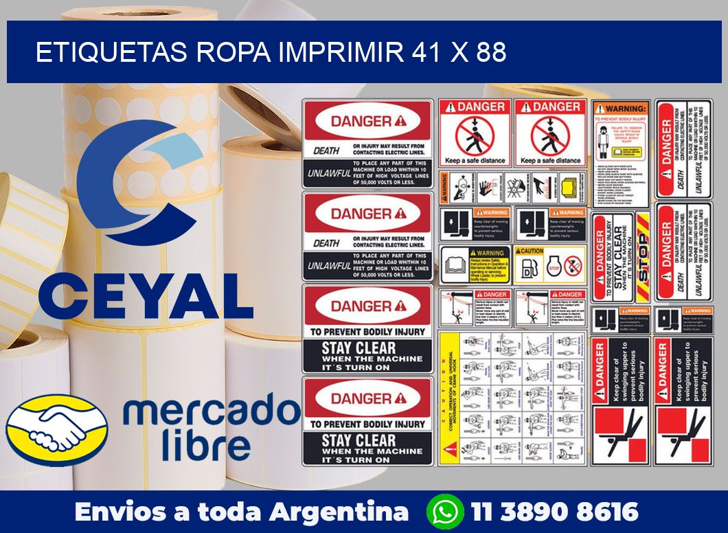 Etiquetas ropa imprimir 41 x 88