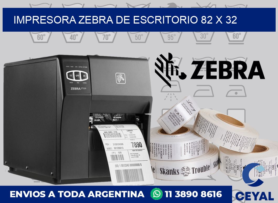 Impresora Zebra de escritorio 82 x 32