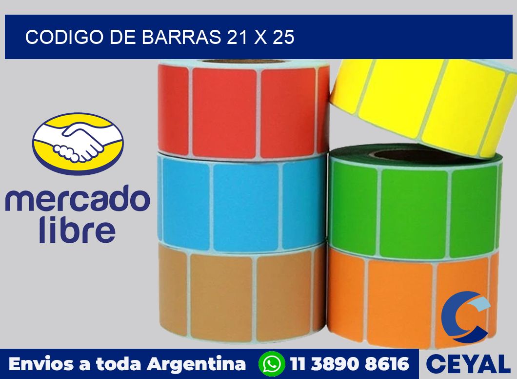 codigo de barras 21 x 25