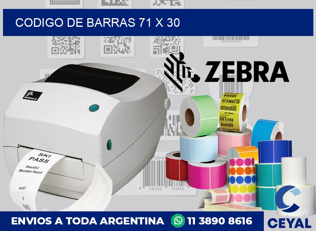 codigo de barras 71 x 30