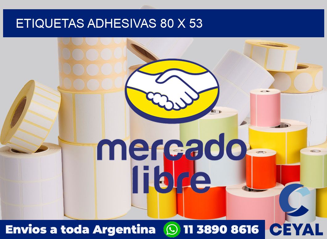 etiquetas adhesivas 80 x 53