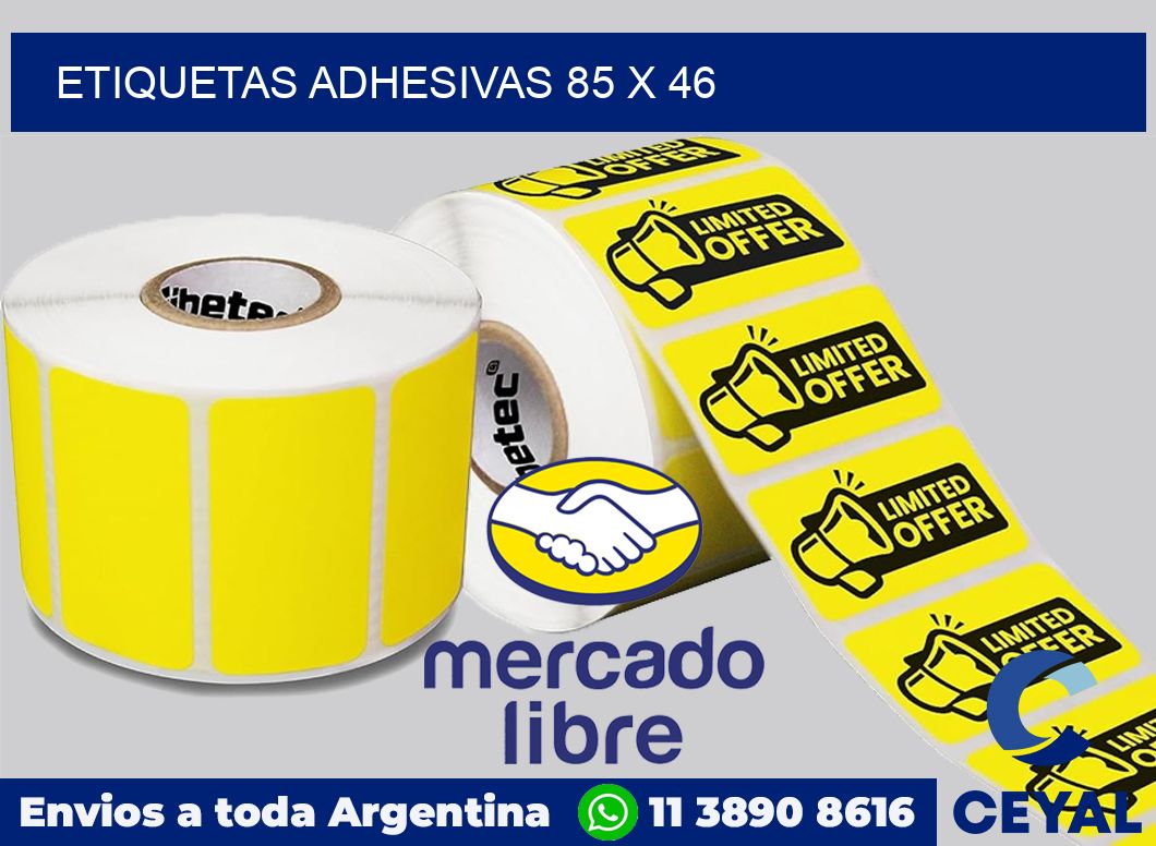 etiquetas adhesivas 85 x 46