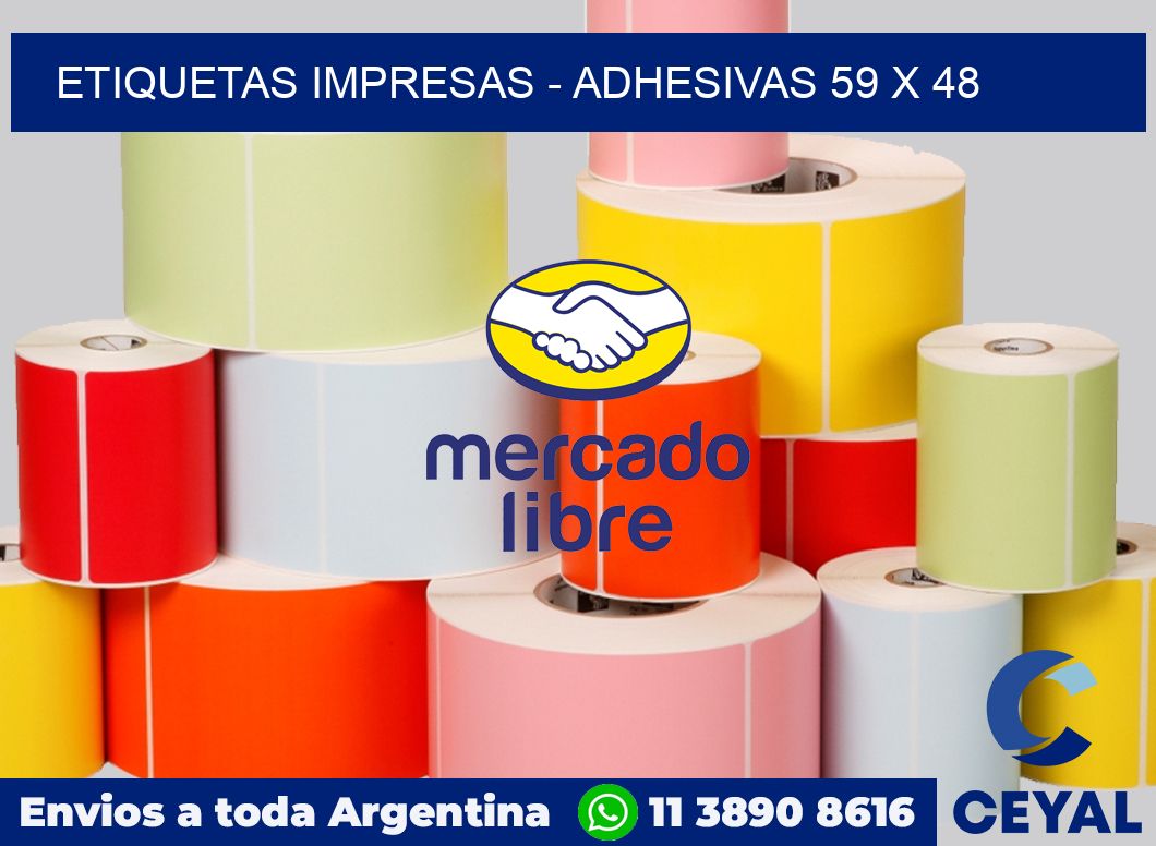 etiquetas impresas – Adhesivas 59 x 48