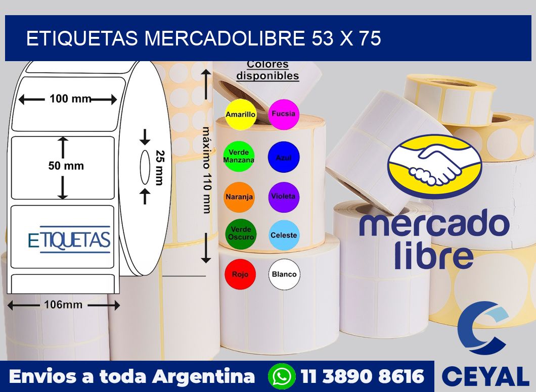 etiquetas mercadolibre 53 x 75