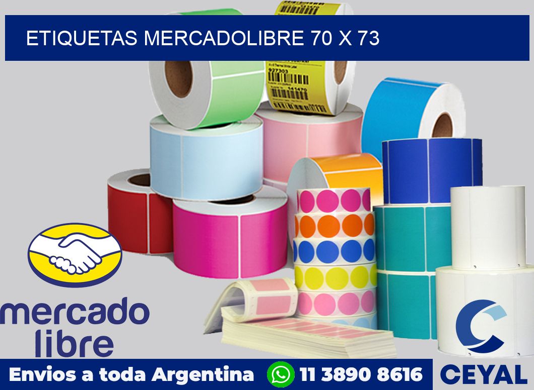 etiquetas mercadolibre 70 x 73