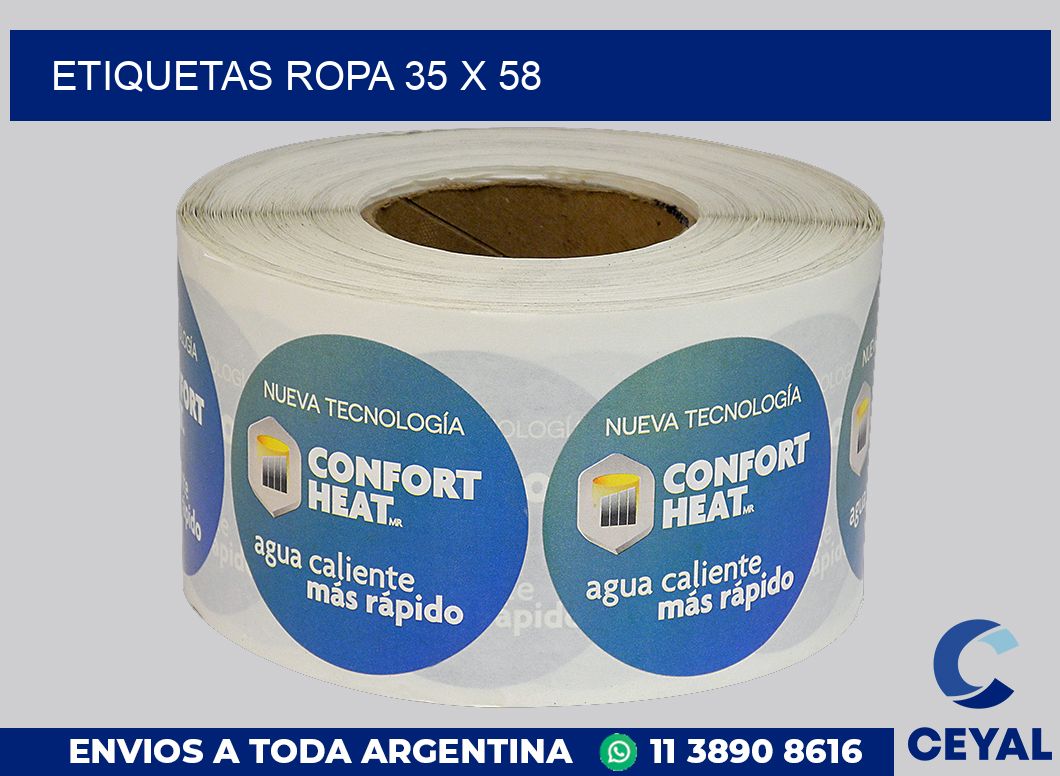 etiquetas ropa 35 x 58