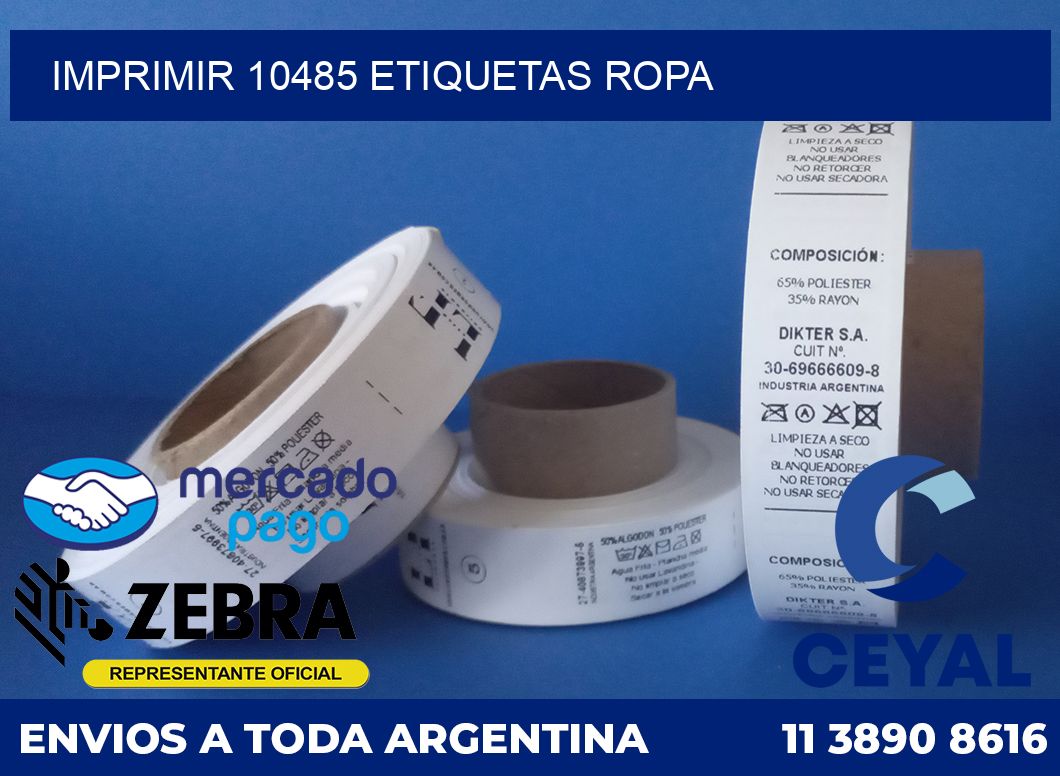 imprimir 10485 etiquetas ropa