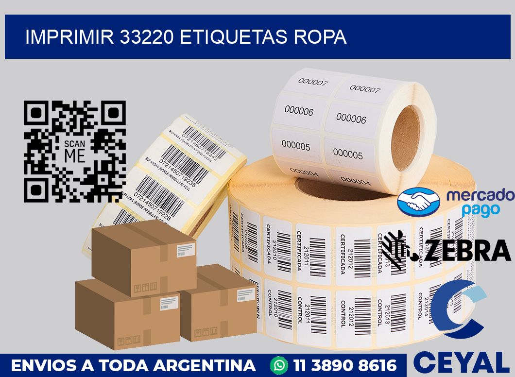 imprimir 33220 etiquetas ropa