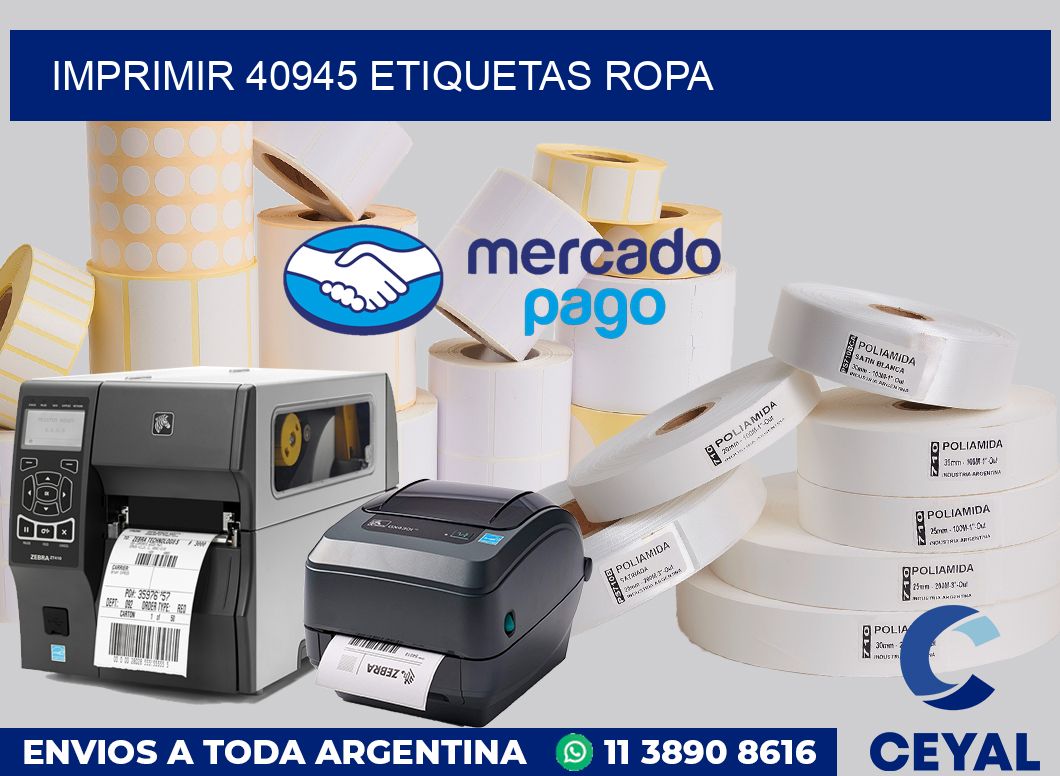 imprimir 40945 etiquetas ropa