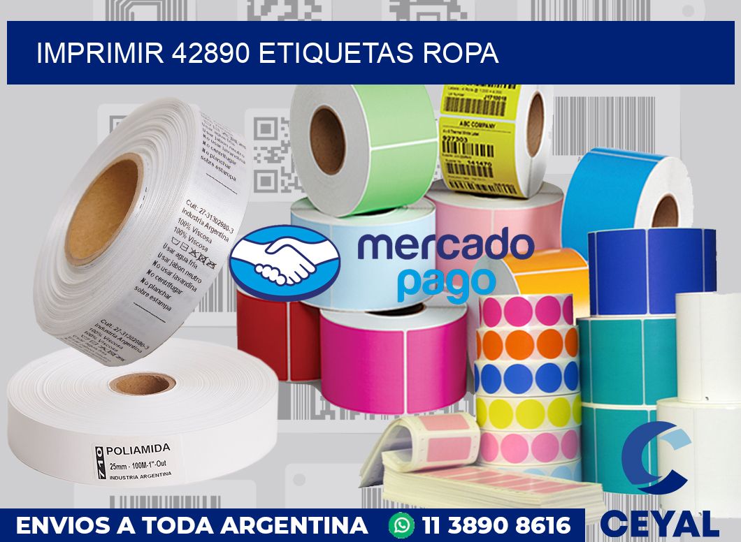 imprimir 42890 etiquetas ropa