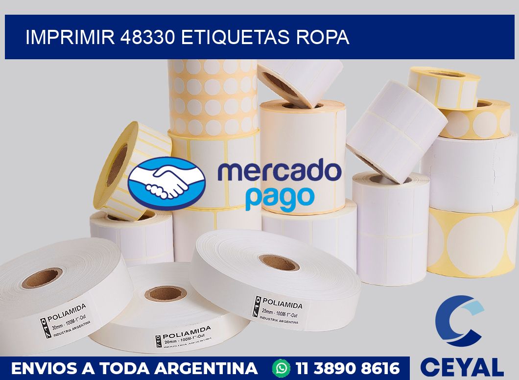 imprimir 48330 etiquetas ropa