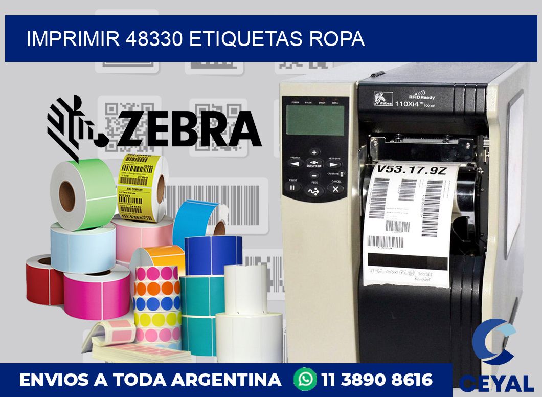 imprimir 48330 etiquetas ropa