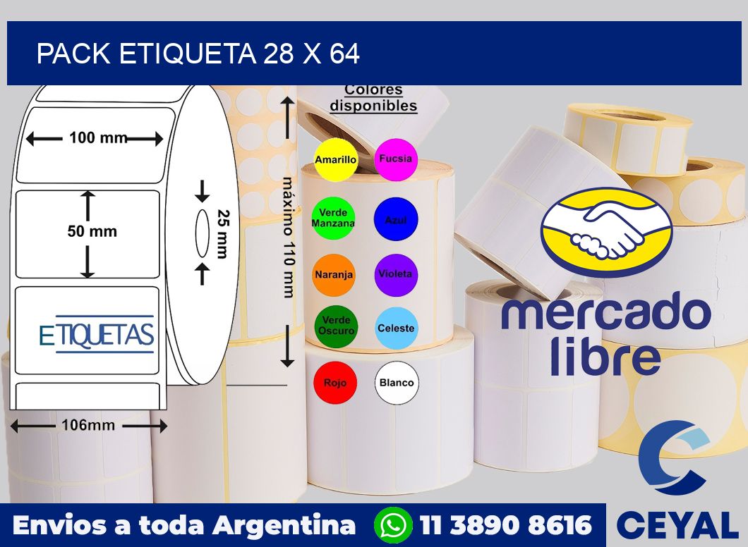 pack etiqueta 28 x 64