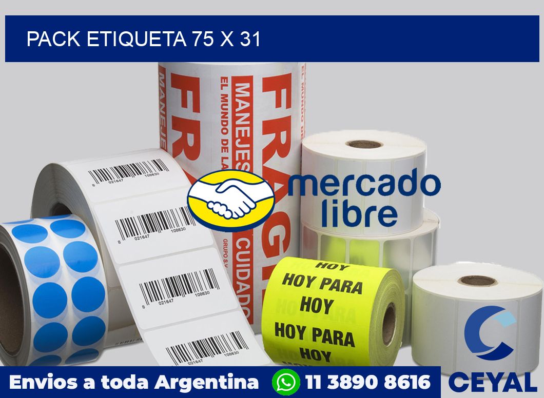 pack etiqueta 75 x 31