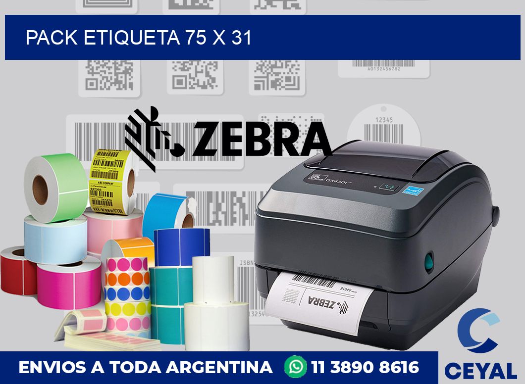 pack etiqueta 75 x 31