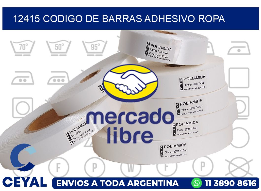 12415 CODIGO DE BARRAS ADHESIVO ROPA