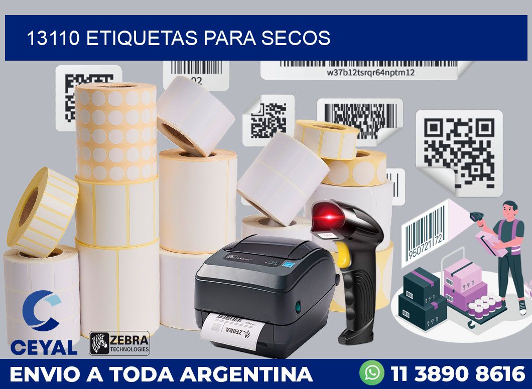 13110 ETIQUETAS PARA SECOS