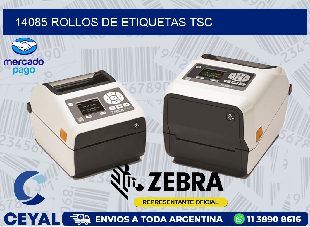 14085 ROLLOS DE ETIQUETAS TSC