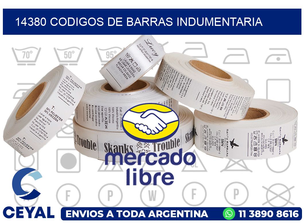 14380 CODIGOS DE BARRAS INDUMENTARIA