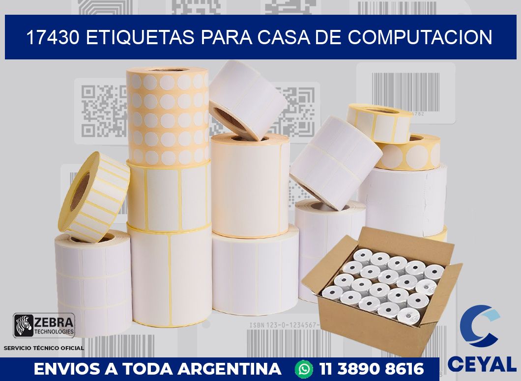 17430 ETIQUETAS PARA CASA DE COMPUTACION