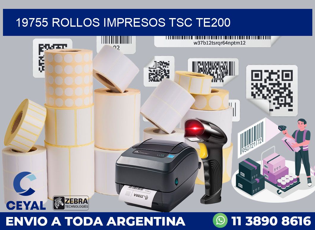 19755 ROLLOS IMPRESOS TSC TE200