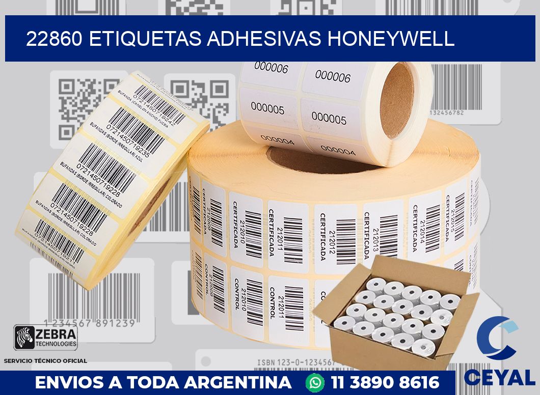 22860 ETIQUETAS ADHESIVAS HONEYWELL