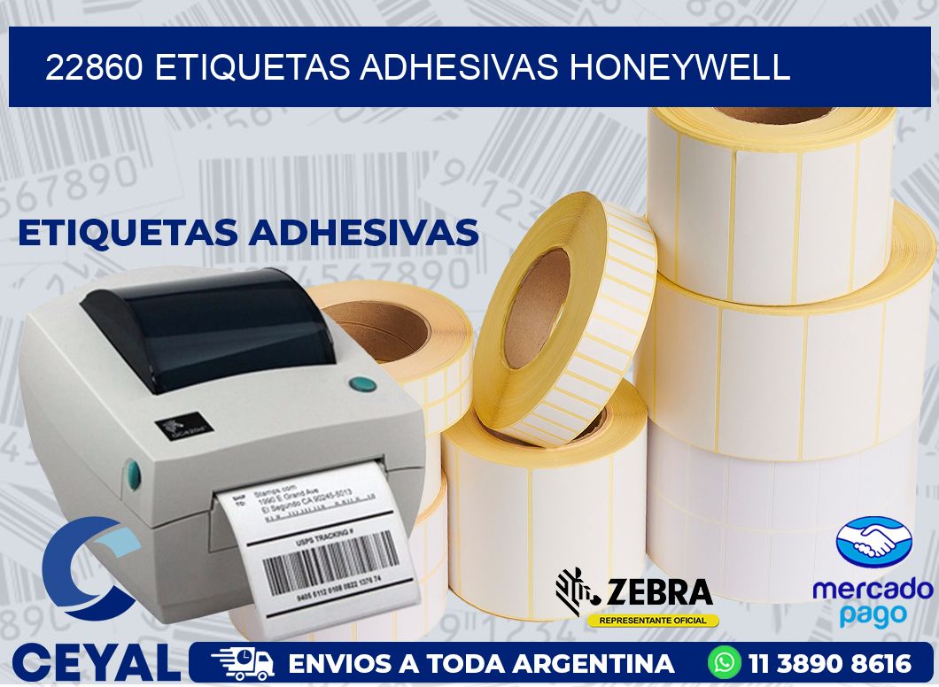 22860 ETIQUETAS ADHESIVAS HONEYWELL