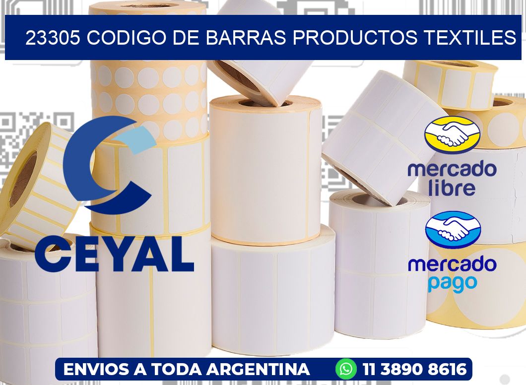 23305 CODIGO DE BARRAS PRODUCTOS TEXTILES