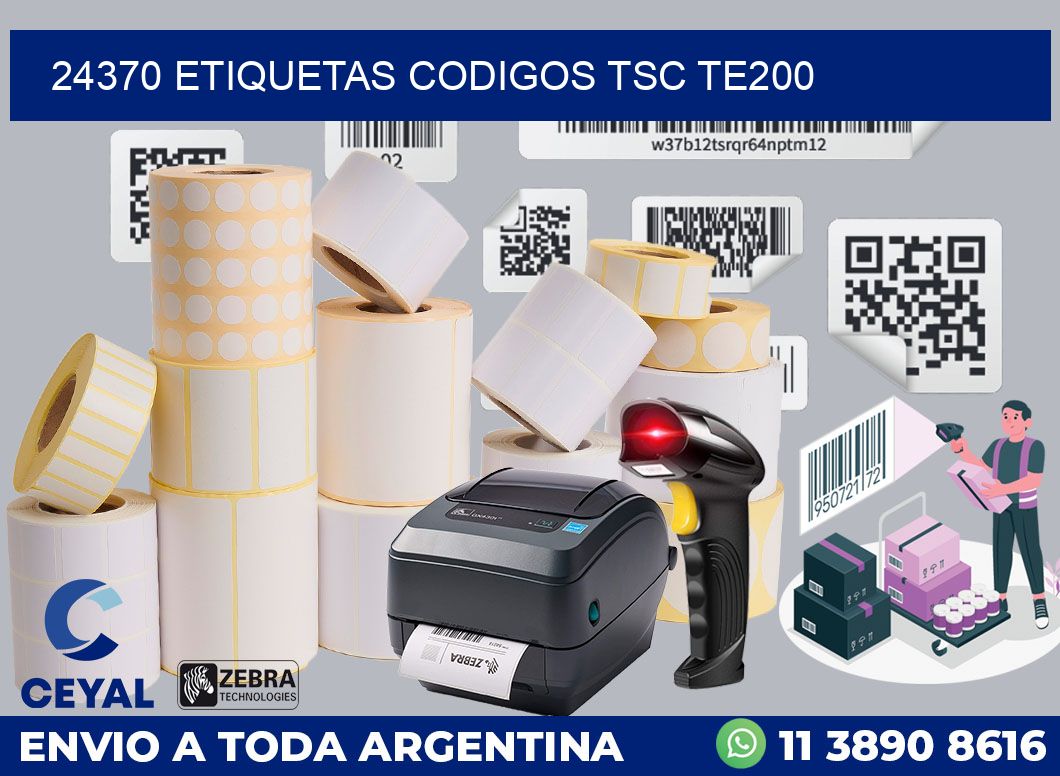 24370 ETIQUETAS CODIGOS TSC TE200