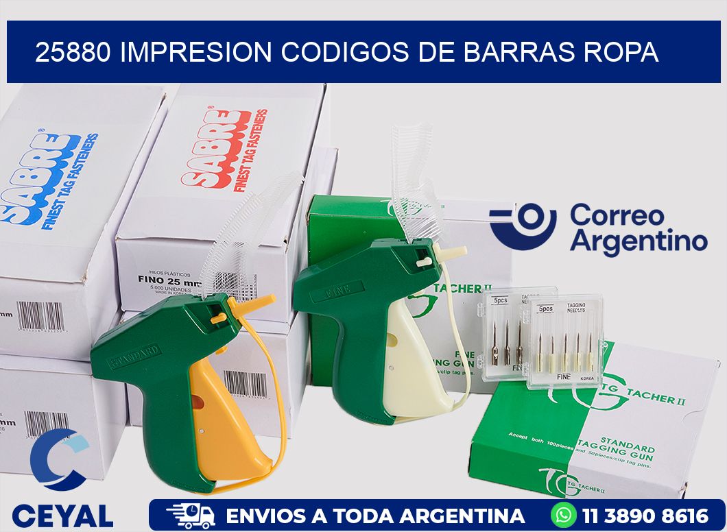 25880 IMPRESION CODIGOS DE BARRAS ROPA