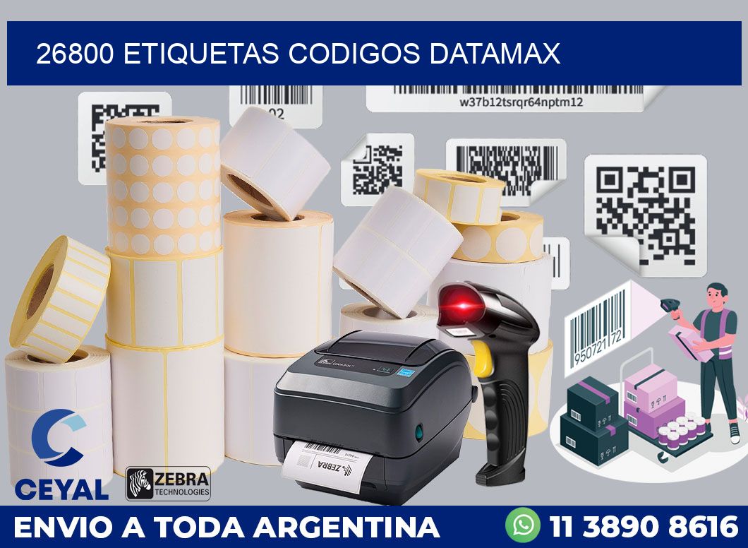 26800 ETIQUETAS CODIGOS DATAMAX