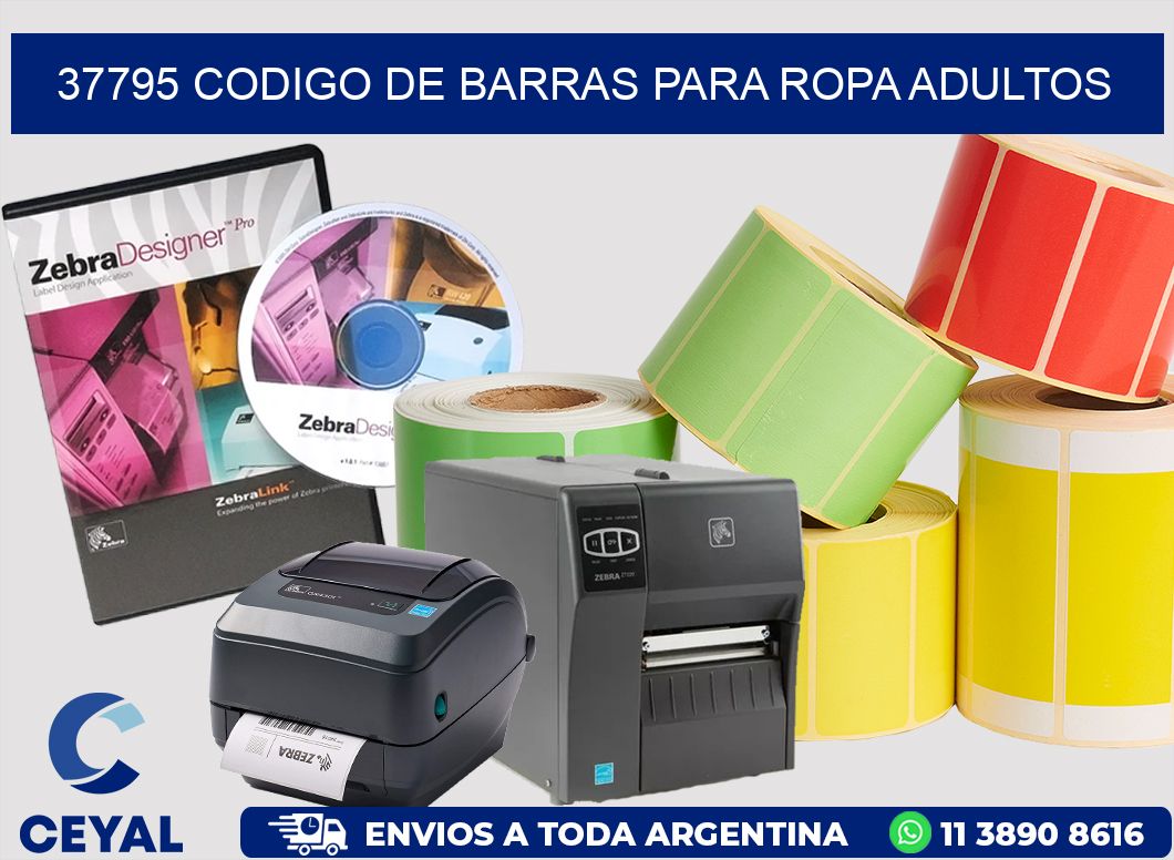 37795 CODIGO DE BARRAS PARA ROPA ADULTOS