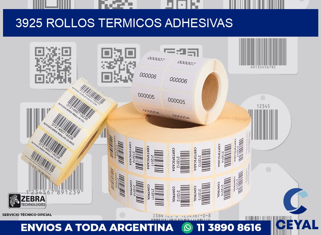 3925 ROLLOS TERMICOS ADHESIVAS