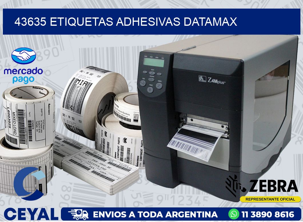 43635 ETIQUETAS ADHESIVAS DATAMAX