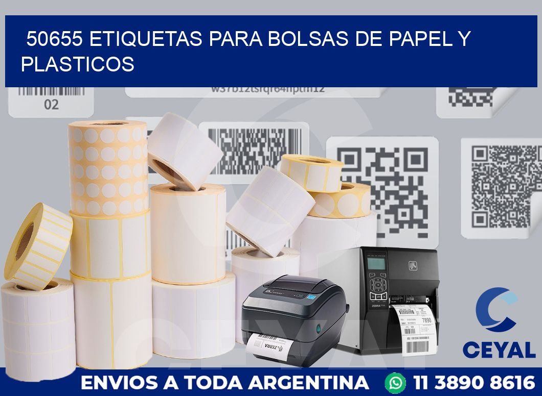 50655 ETIQUETAS PARA BOLSAS DE PAPEL Y PLASTICOS