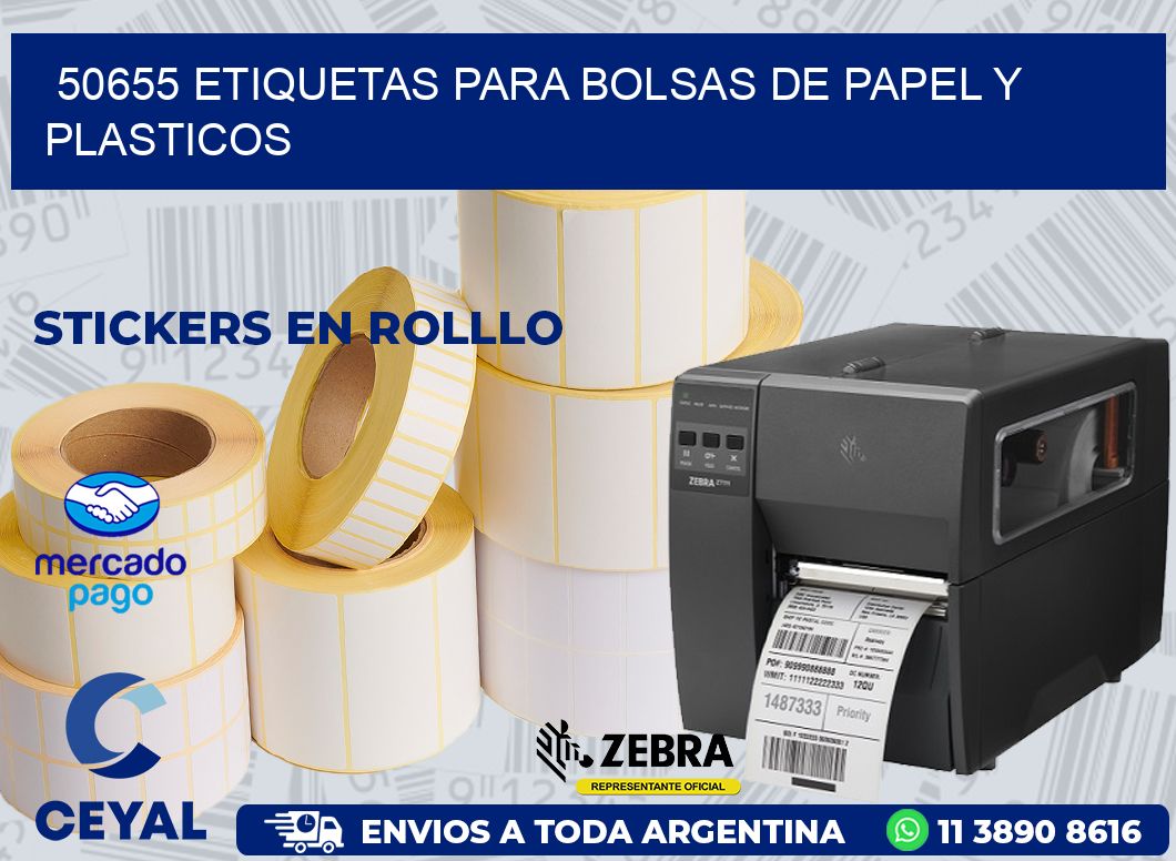 50655 ETIQUETAS PARA BOLSAS DE PAPEL Y PLASTICOS