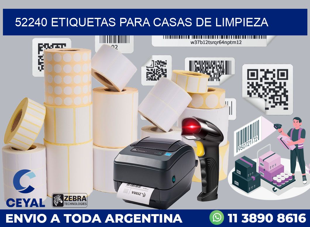 52240 ETIQUETAS PARA CASAS DE LIMPIEZA