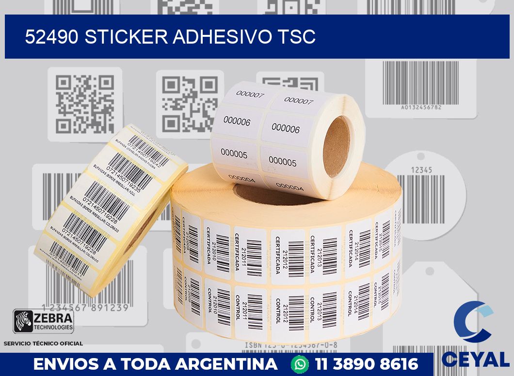 52490 STICKER ADHESIVO TSC