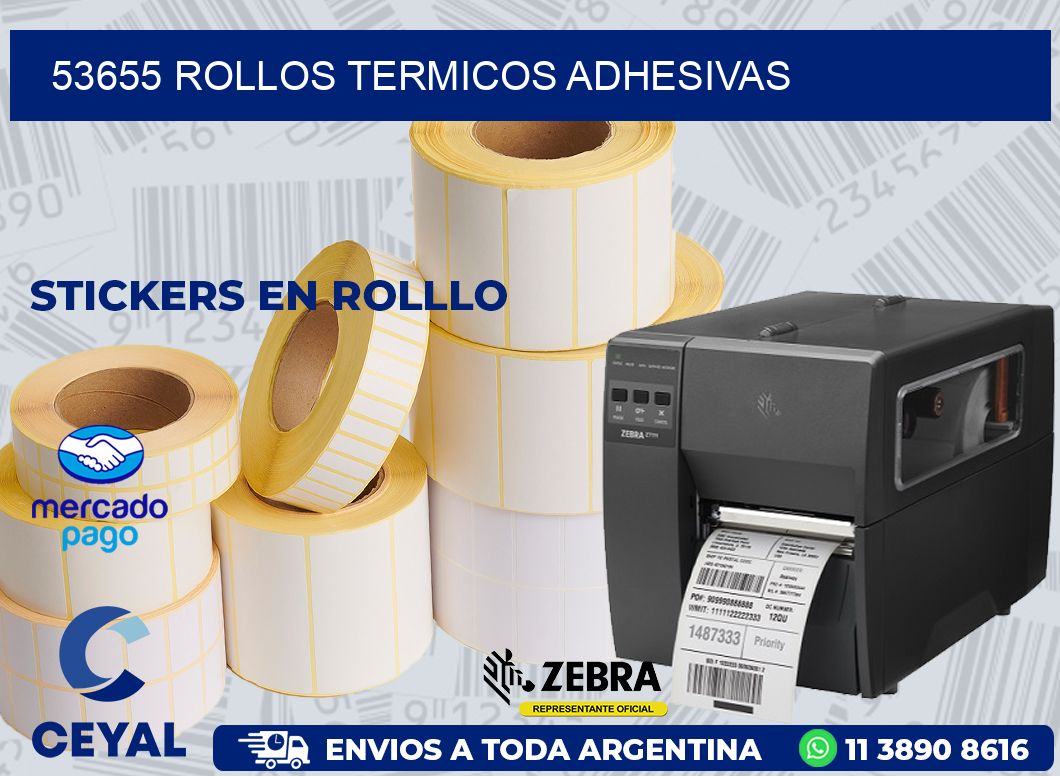 53655 ROLLOS TERMICOS ADHESIVAS